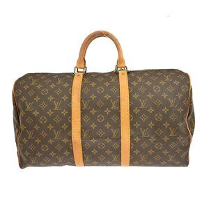 Louis Vuitton Monogram Keepall 50 Duffle Travel Handbag M41426 VI873 YQ02943